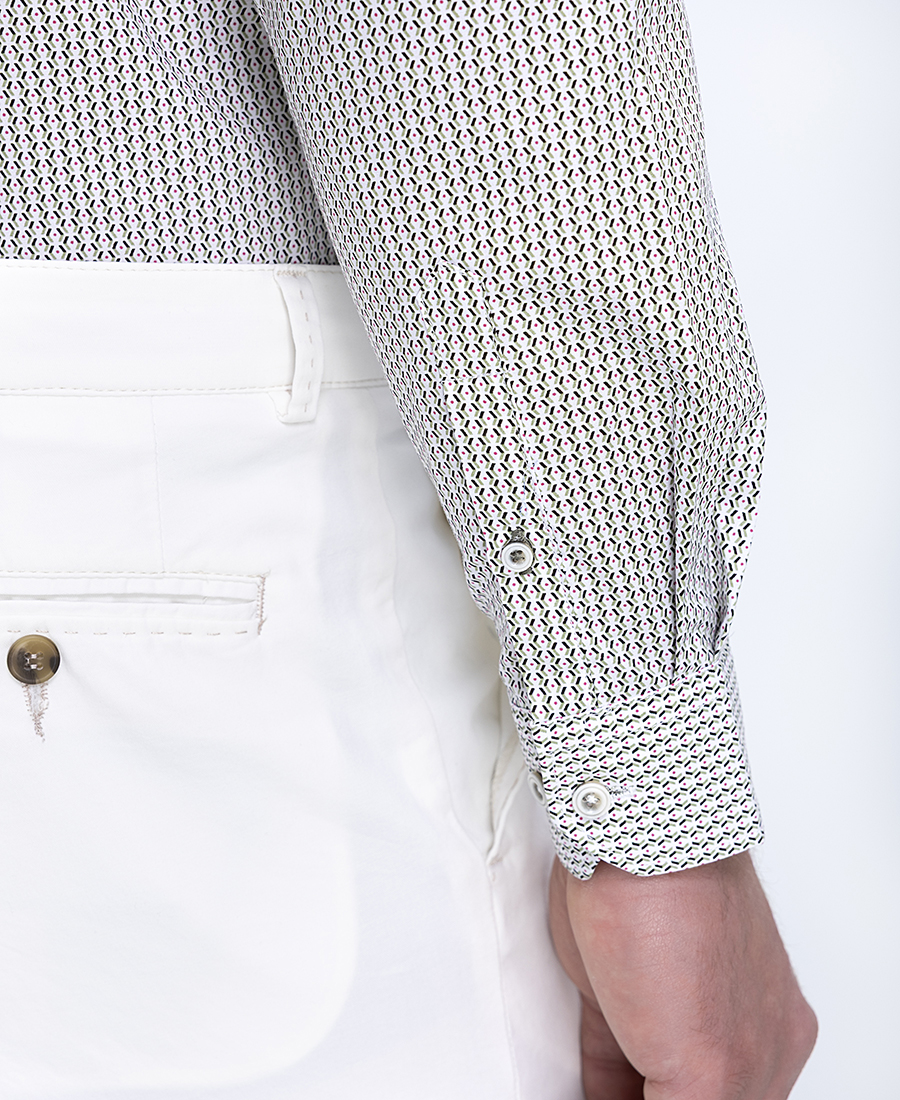 HD x Vardas Ανδρικό Βαμβακερό Πουκάμισο Button Down Regular Fit Με Μικροσχέδιο φωτογραφία