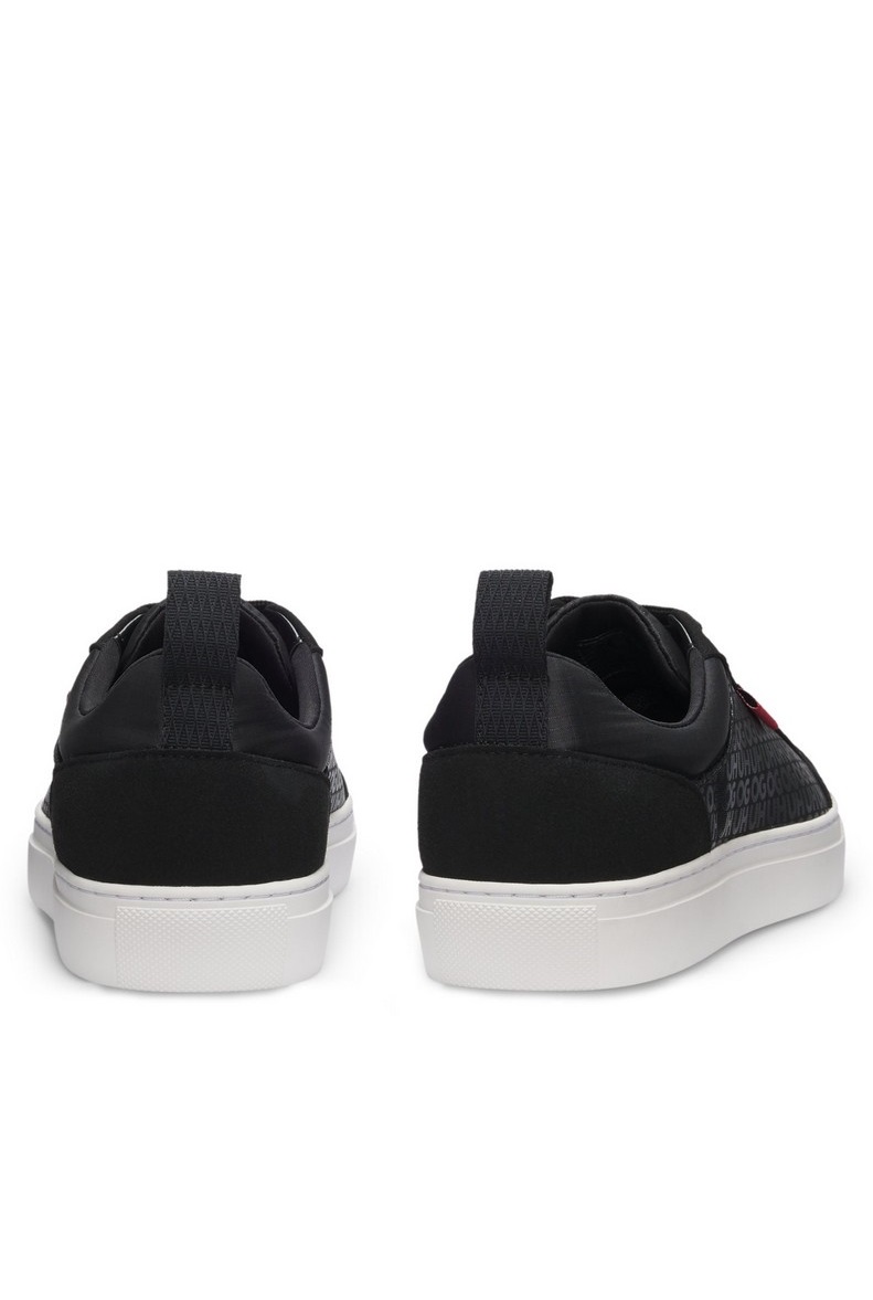 Hugo Ανδρικά Sneakers Low-Top με Μονογράμματα σε Μαύρο φωτογραφία