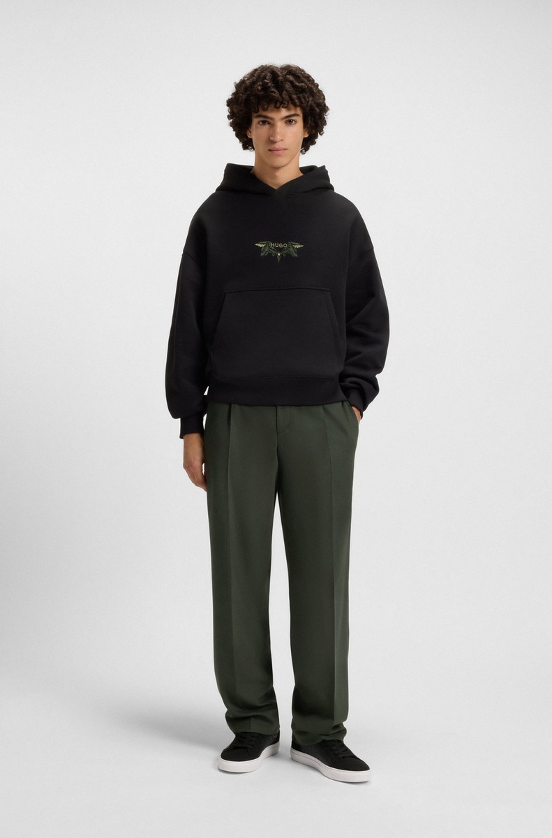 Hugo Ανδρικά Sneakers Low-Top με Μονογράμματα σε Μαύρο φωτογραφία