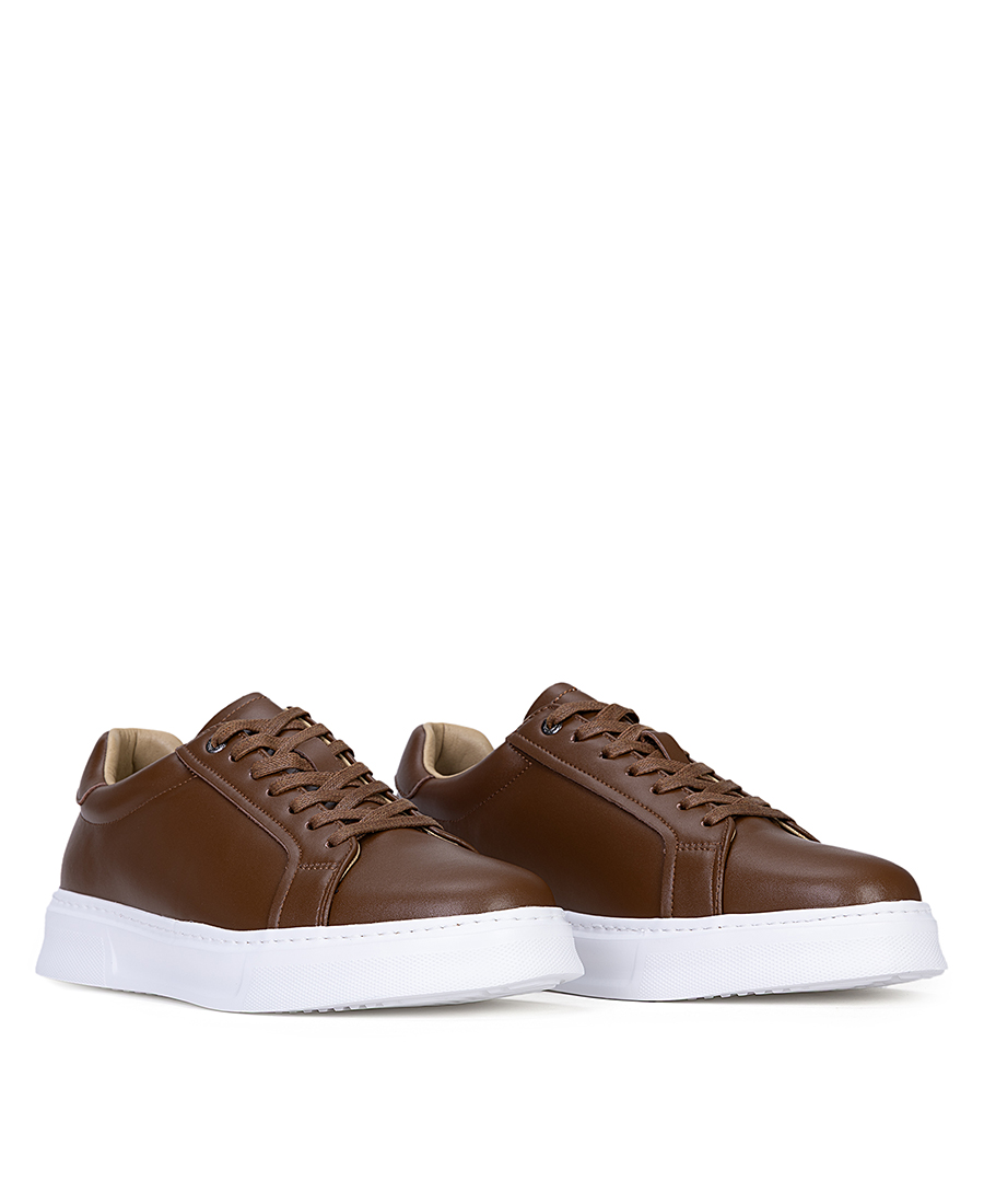 Vardas Ανδρικά Sneakers Δερμάτινα Με Minimal Design Και Λευκή Σόλα φωτογραφία