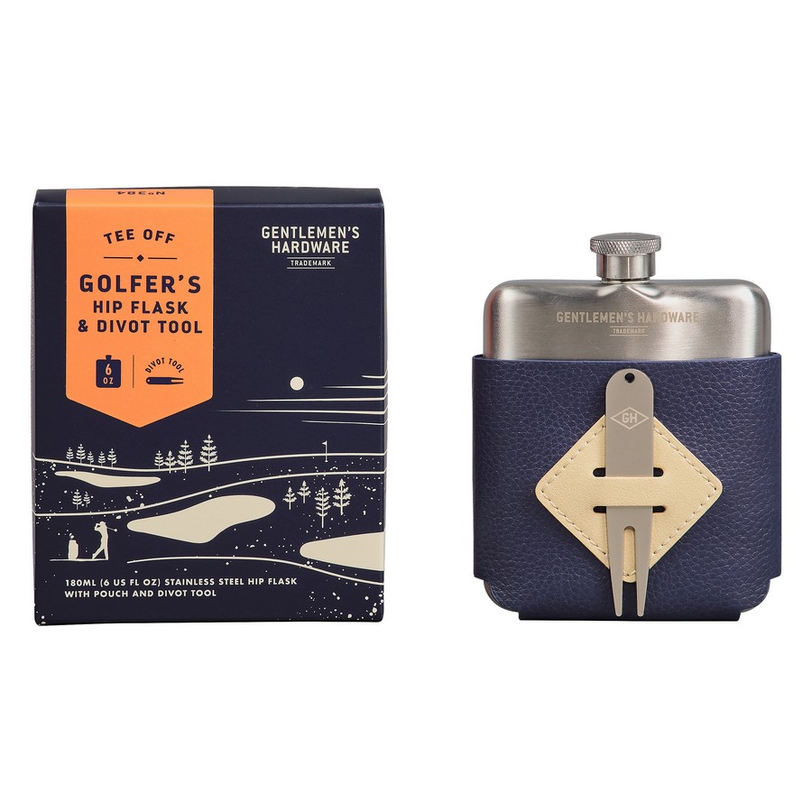 Gentlemen's Hardware Golfer's Hip Flask & Divot Tool Set φωτογραφία