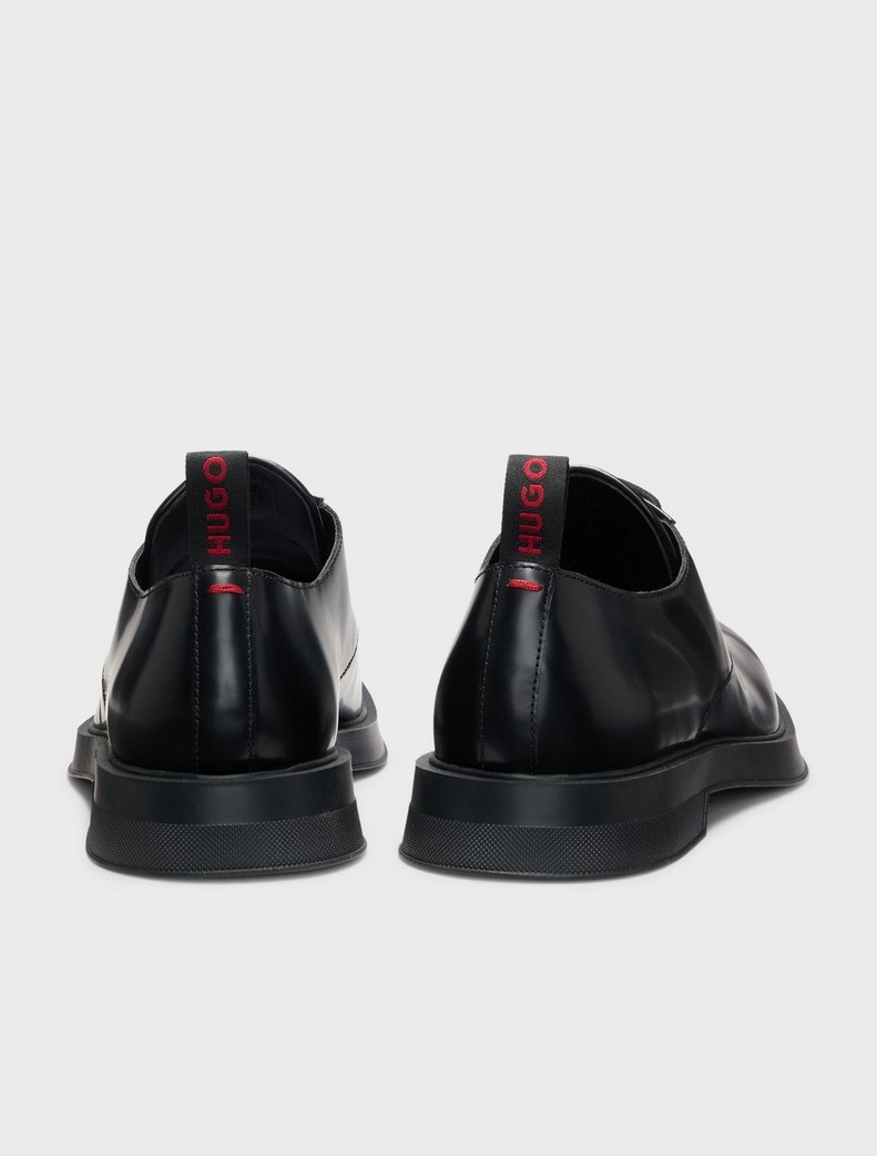 Hugo Ανδρικά Derby Δερμάτινα με Λογότυπο σε Μαύρο φωτογραφία