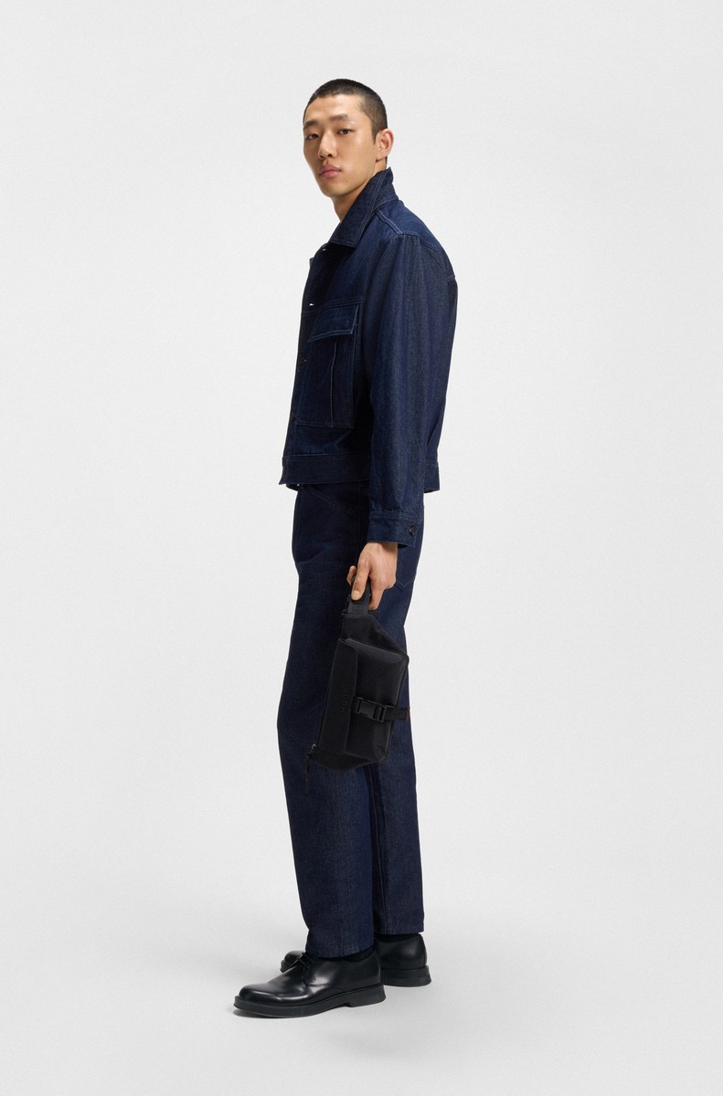 Hugo Ανδρικά Derby Δερμάτινα με Λογότυπο σε Μαύρο φωτογραφία