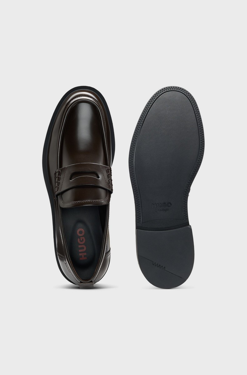 Hugo Ανδρικά Loafers Slip-On Δερμάτινα φωτογραφία