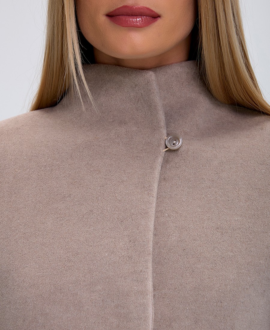 Cinzia Rocca Γυναικείο Παλτό με Μάο Γιακά και Κλείσιμο με Κρυφά Κουμπιά φωτογραφία