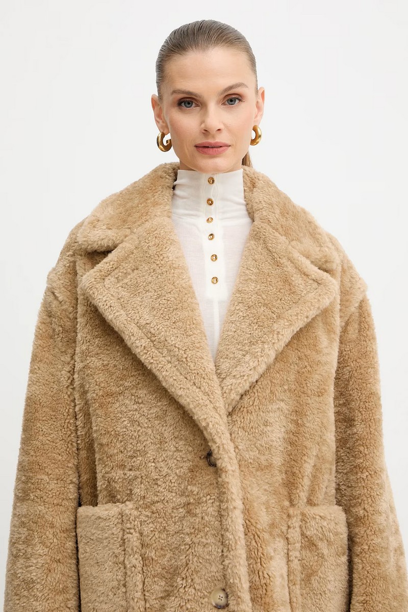 Boss Γυναικείο Παλτό Γούνινο Regular Fit φωτογραφία