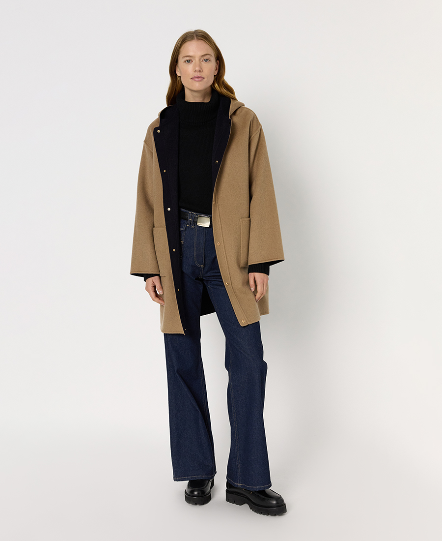 Gerard Darel Μάλλινο Παλτό με Κουκούλα φωτογραφία