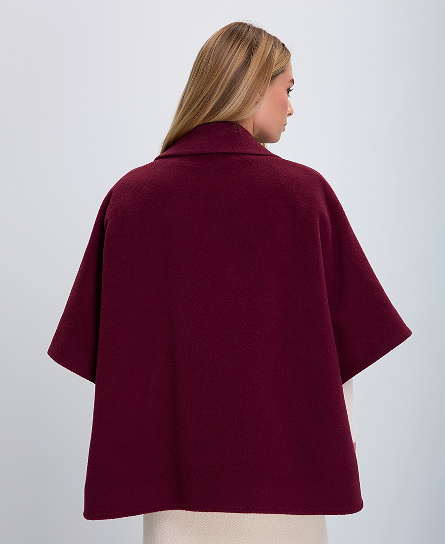 Cinzia Rocca Γυναικεία Κάπα με Διπλό Κούμπωμα και Ρεγκλάν Μανίκια φωτογραφία