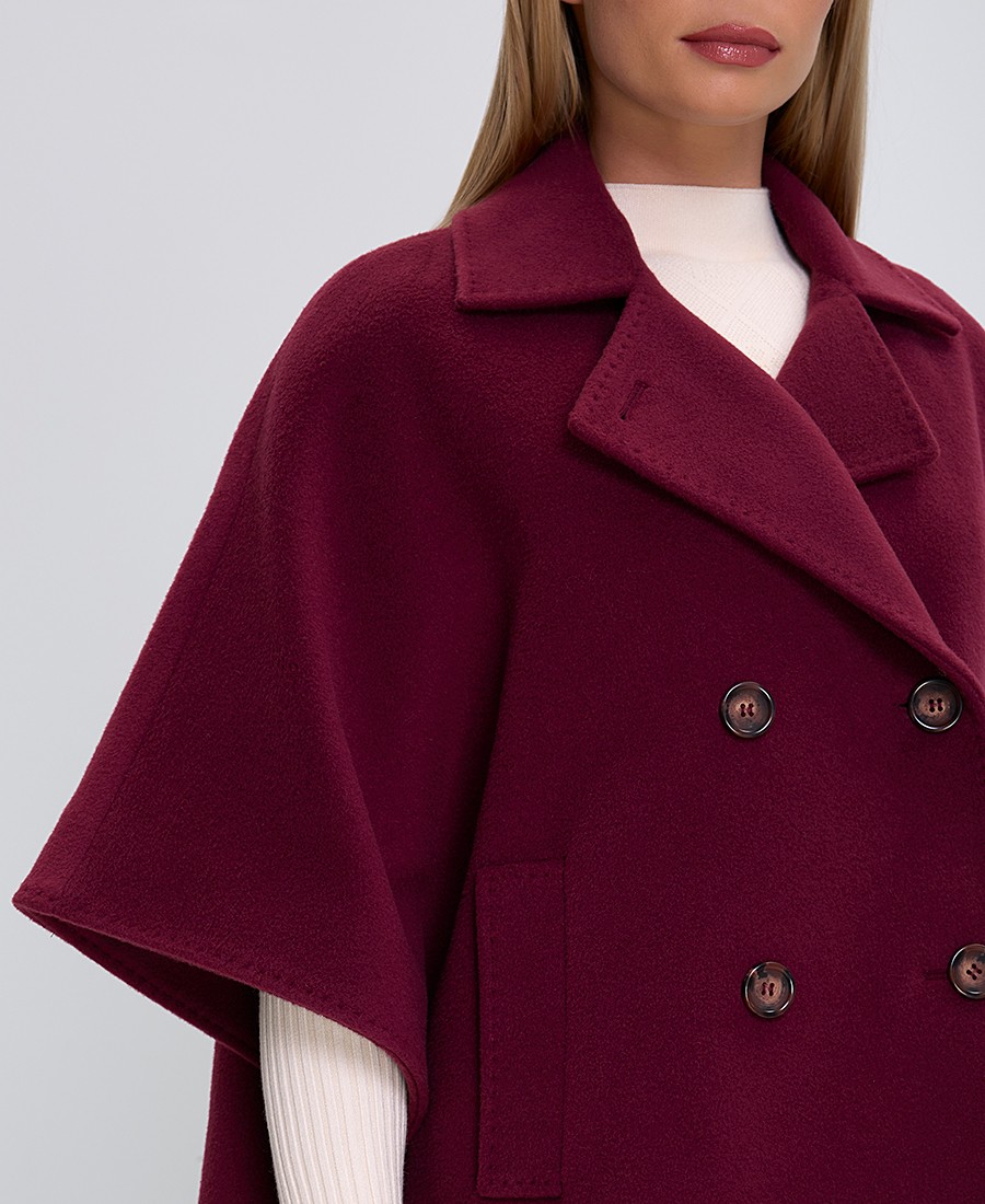 Cinzia Rocca Γυναικεία Κάπα με Διπλό Κούμπωμα και Ρεγκλάν Μανίκια φωτογραφία