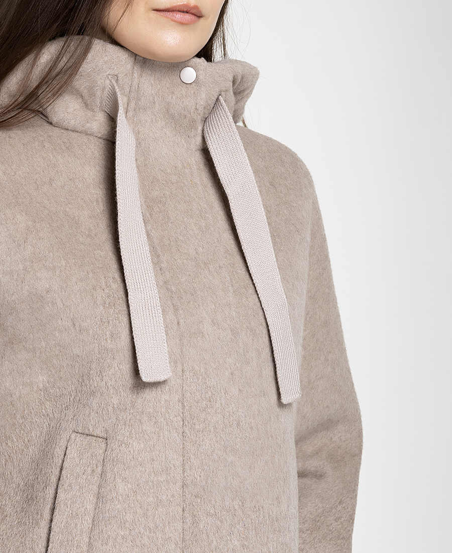 Gerard Darel Gerard Darel Γυναικεία Μάλλινη Ζακέτα με Κουκούλα Και Καπιτονέ Λεπτομέρειες Για All-Day Εμφανίσεις - 4
