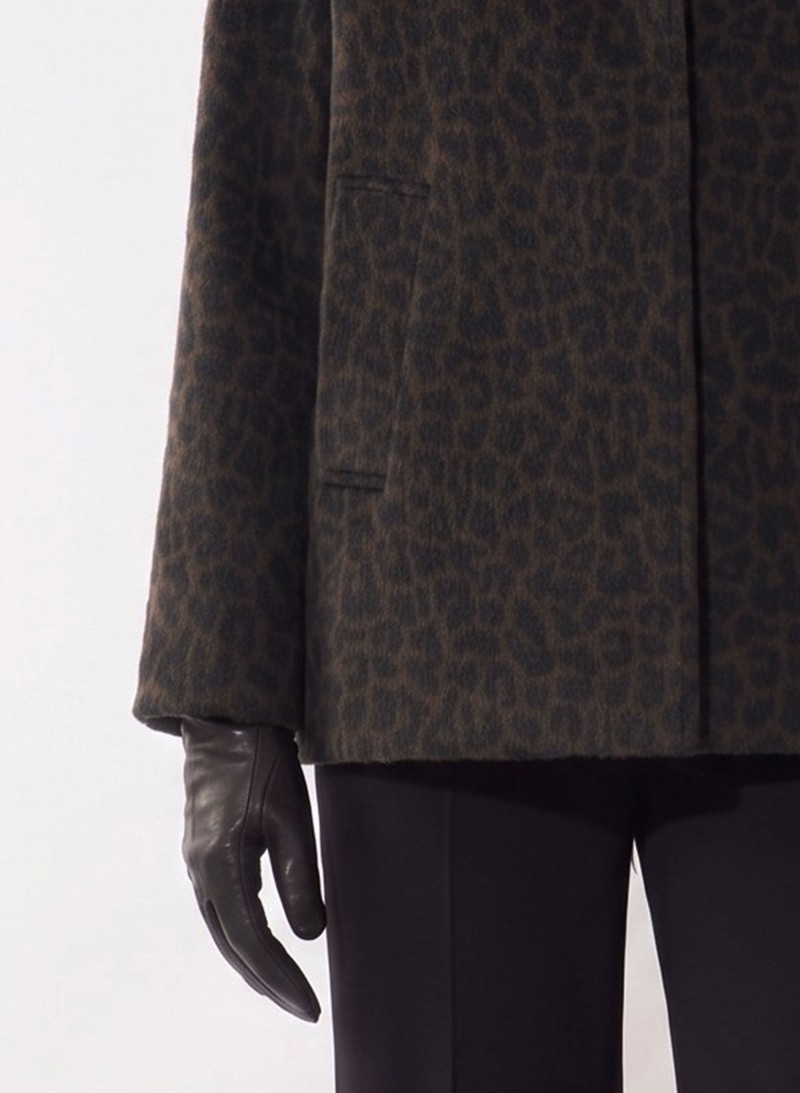 Cinzia Rocca Cinzia Rocca Γυναικείο Κοντό Παλτό Με Animal Print Σχέδιο Oversized Fit Για Statement Εμφανίσεις - 3