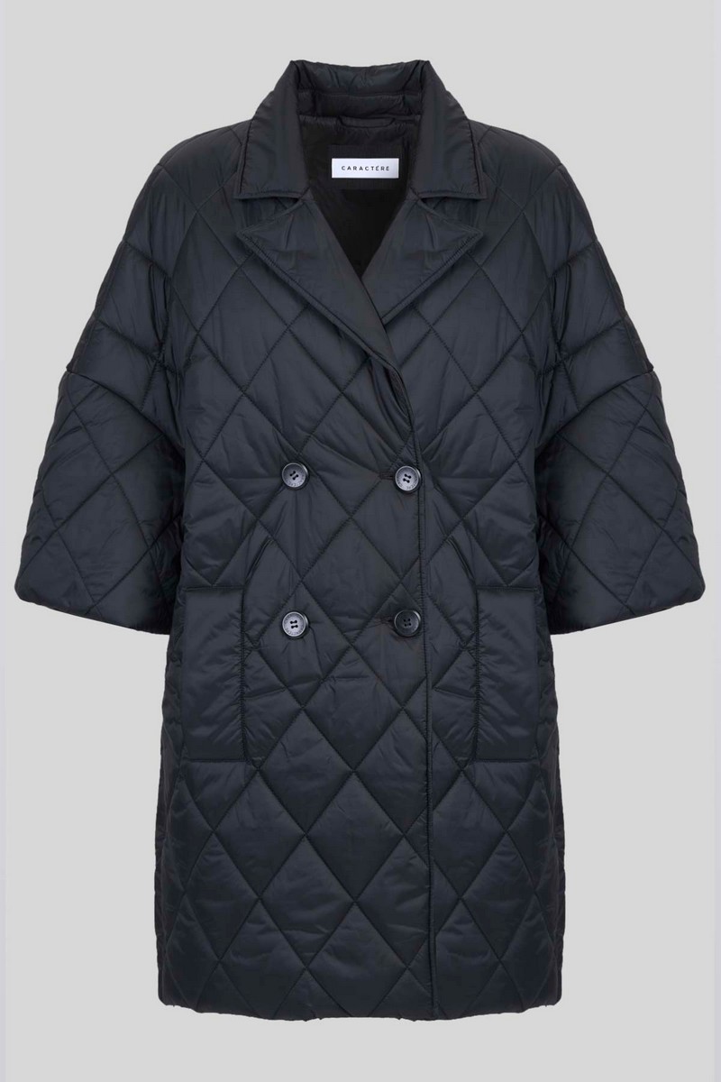 Caractere Caractere Γυναικείο Μπουφάν Νάιλον Light Αδιάβροχο Oversize Fit - 3