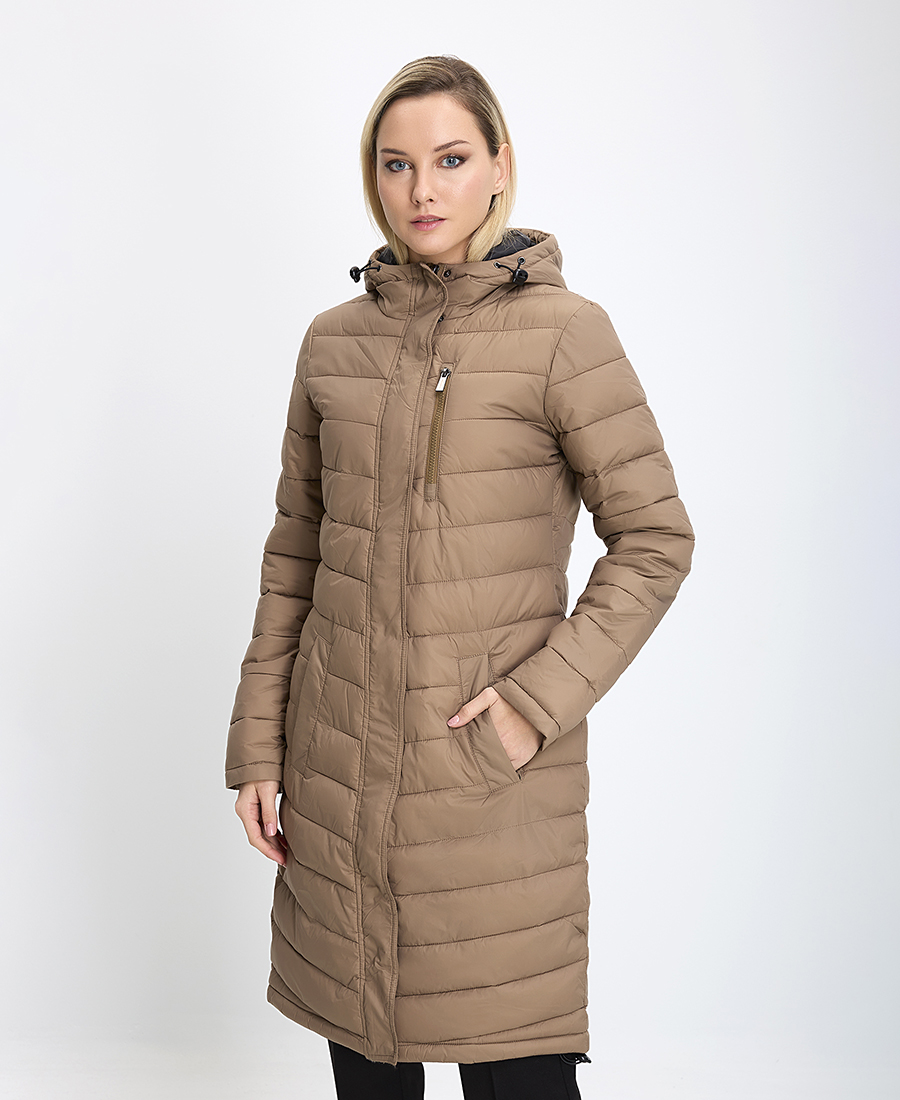 Γυναικείο Μπουφάν Με Κουκούλα Regular Fit φωτογραφία