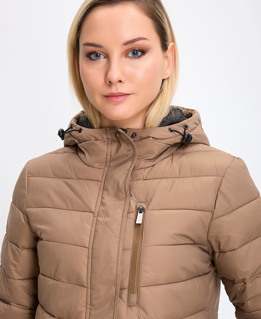 Γυναικείο Μπουφάν Με Κουκούλα Regular Fit φωτογραφία