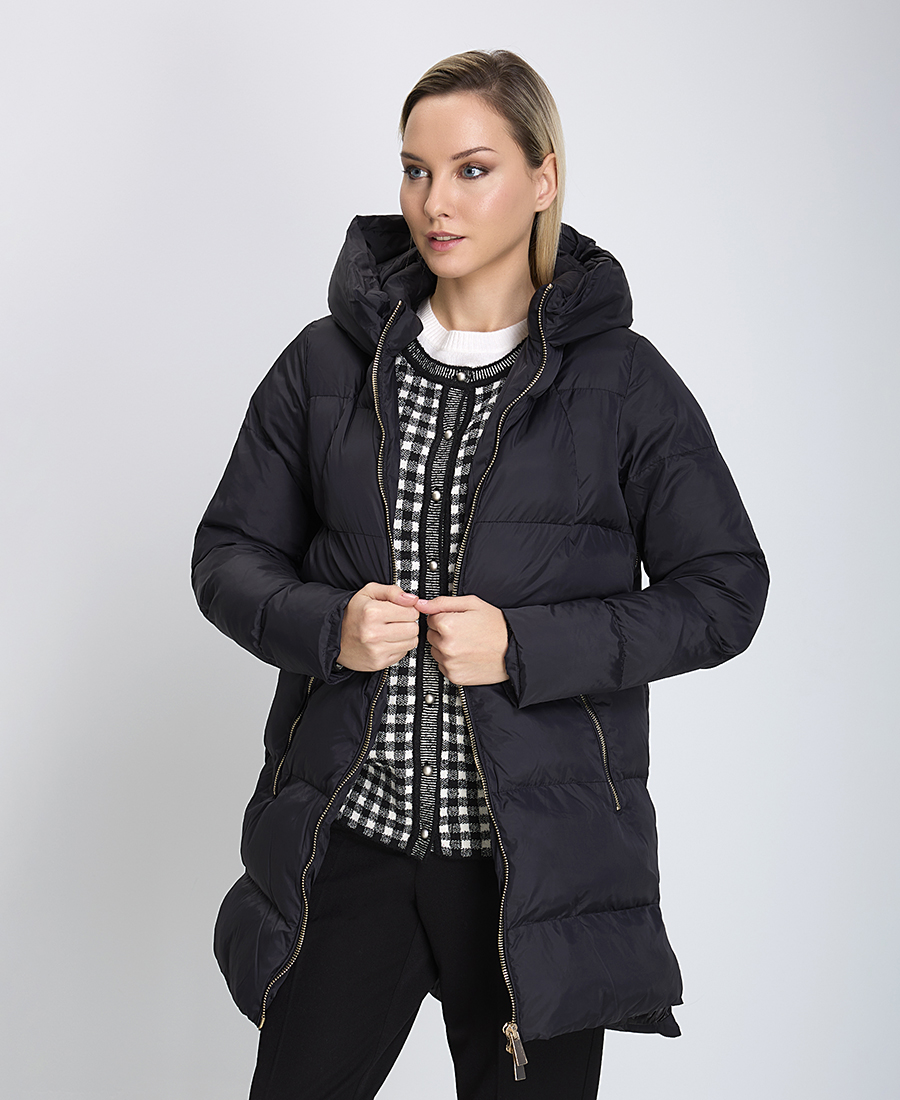 Clarina Γυναικείο Μπουφάν με Κουκούλα Regular Fit