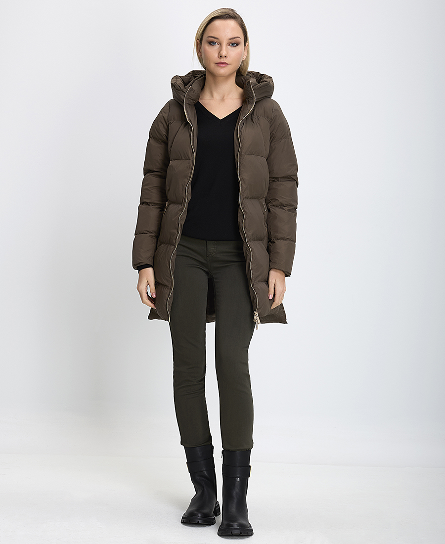 Γυναικείο Μπουφάν με Κουκούλα Regular Fit φωτογραφία