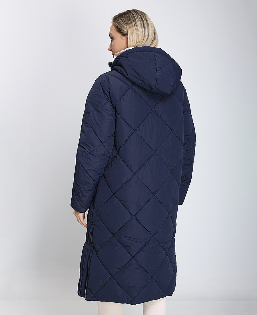 T.Coat Γυναικείο Regular Fit Με Κουκούλα Μπλε φωτογραφία