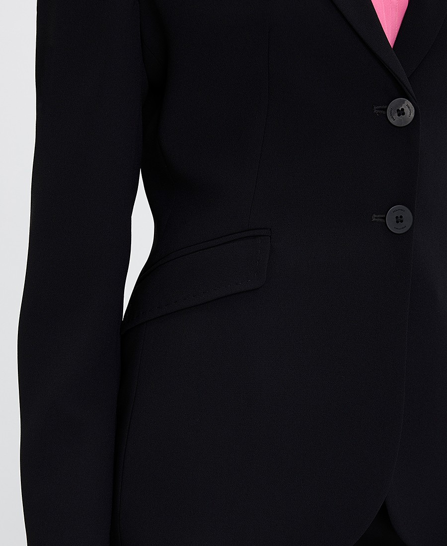 Caractere Γυναικείο Μπλέιζερ Εφαρμοστή Γραμμή Μάυρο φωτογραφία