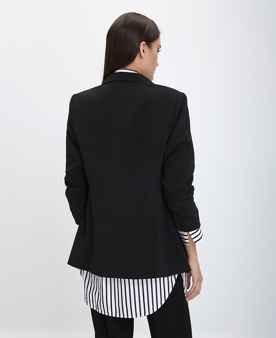 EsQualo Γυναικείο Σακάκι Blazer Regular Fit σε Μαύρο φωτογραφία