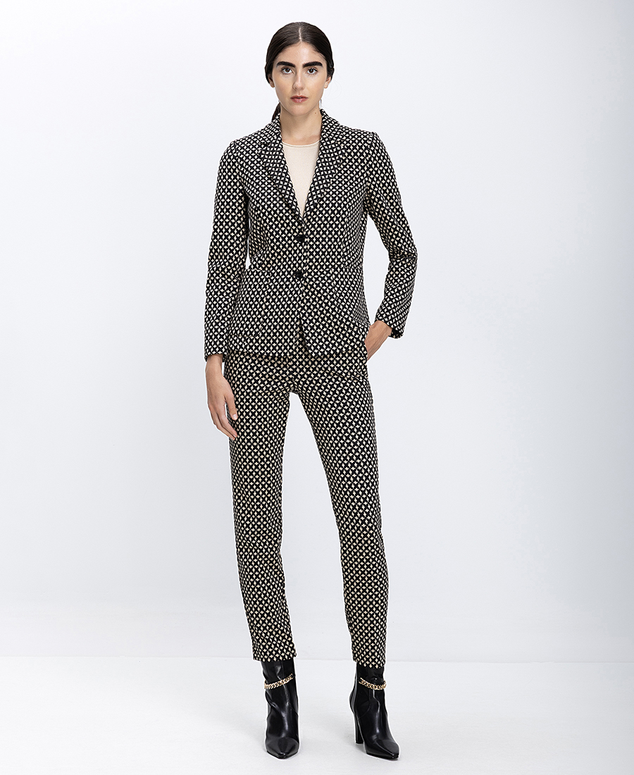 Γυναικείο Σακάκι Με Εξωτερικές Τσέπες Εμπριμέ Regular Fit φωτογραφία