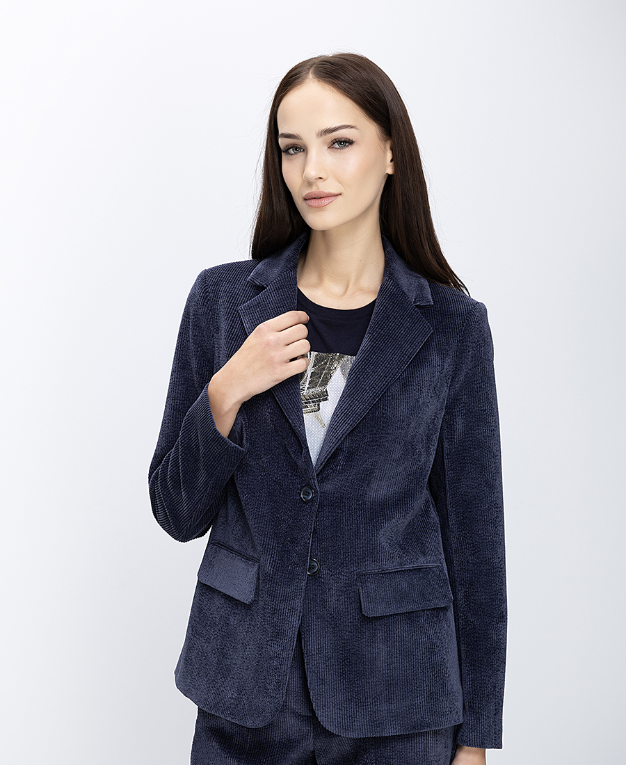 Γυναικείο Σακάκι Κοτλέ Regular Fit
