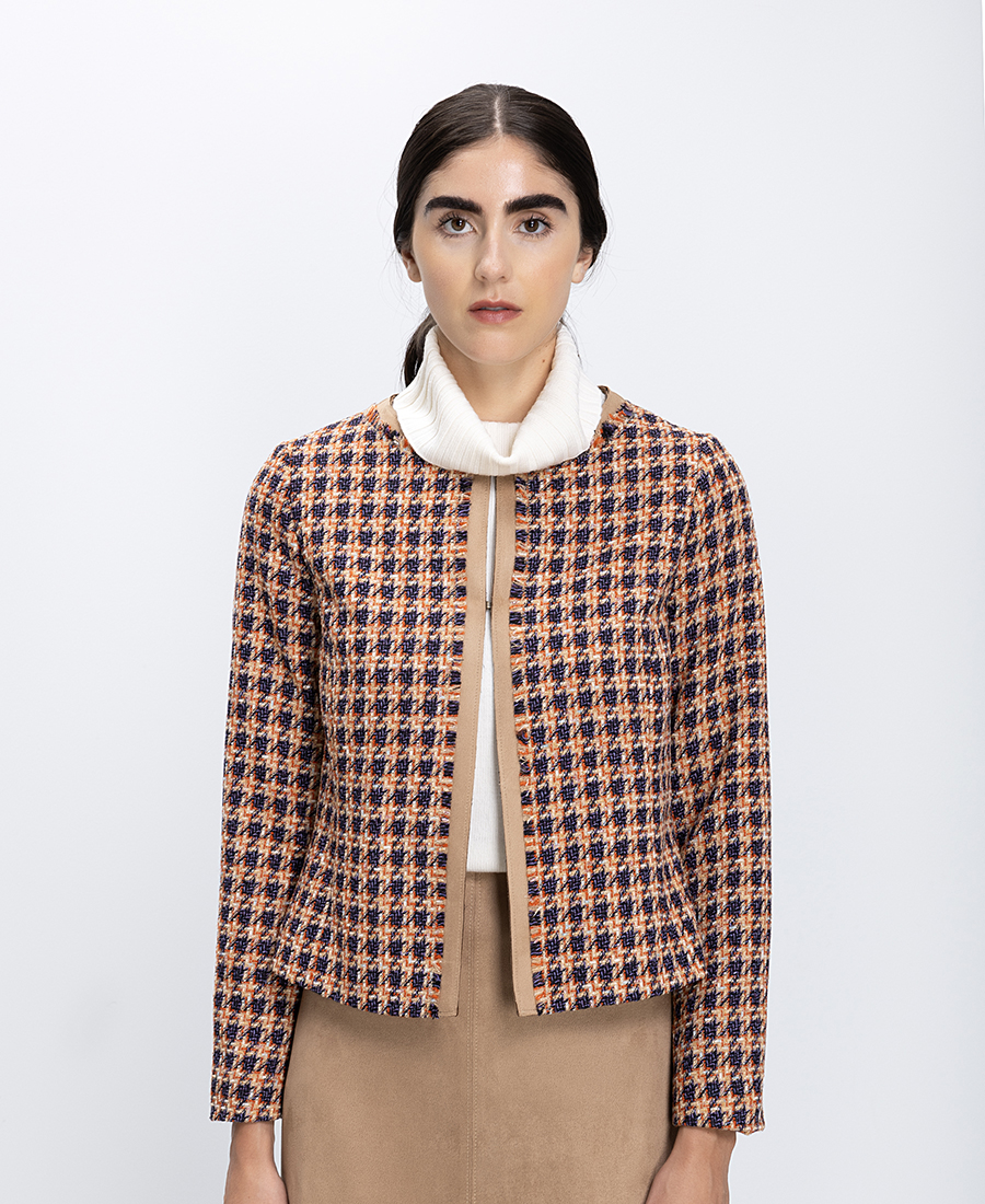 Γυναικείο Κοντό Σακάκι Tweed