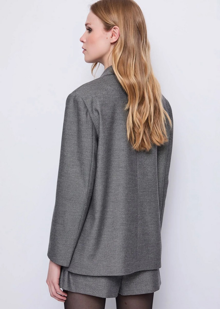 Gaudi Γυναικείο Σακάκι Με Chevron Σχέδιο Και Lurex φωτογραφία