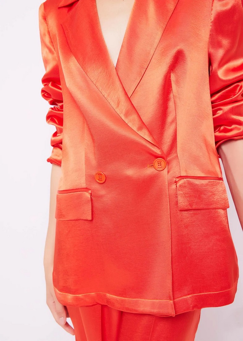 Gaudi Σακάκι Blazer Σατέν σε Κοραλί φωτογραφία