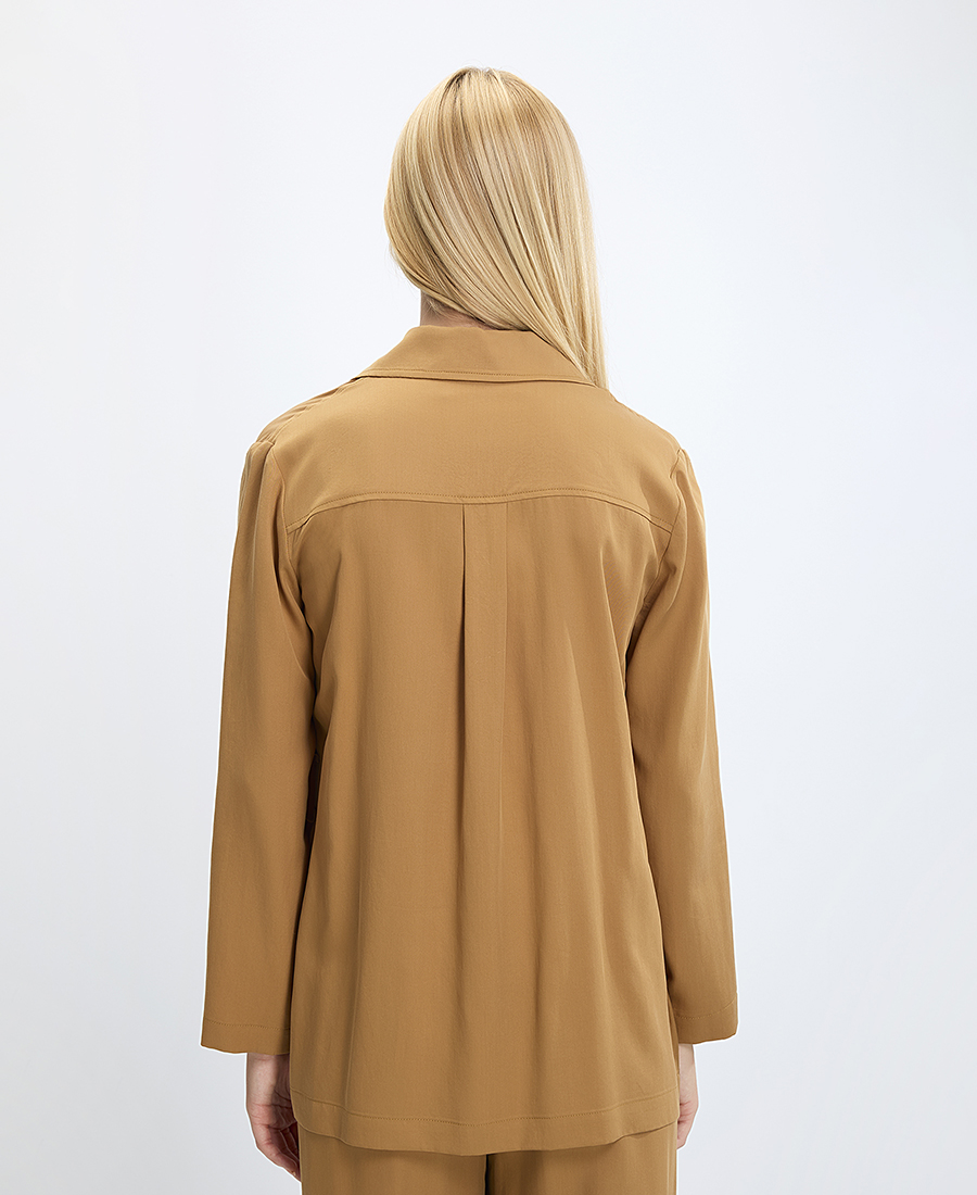 Γυναικείο Σακάκι Regular Fit με Τσέπες και Ζώνη φωτογραφία