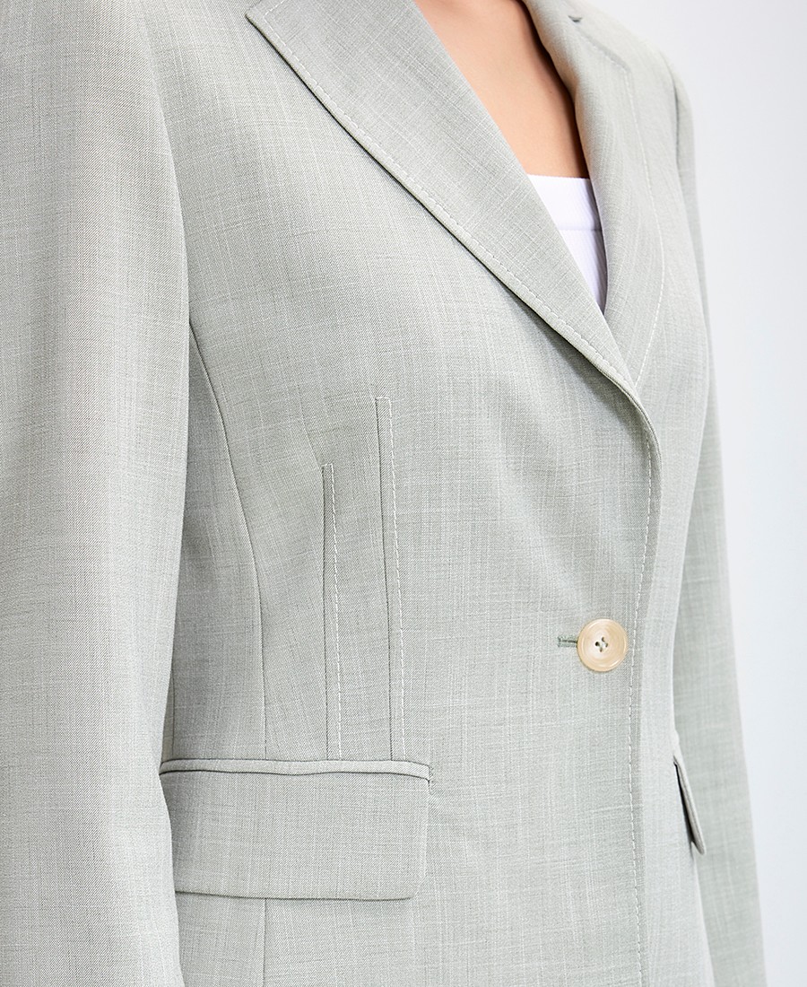 Penny Black Γυναικείο Μεσάτο Σακάκι με Κουμπί και Πλαϊνές Τσέπες σε Πράσινο φωτογραφία