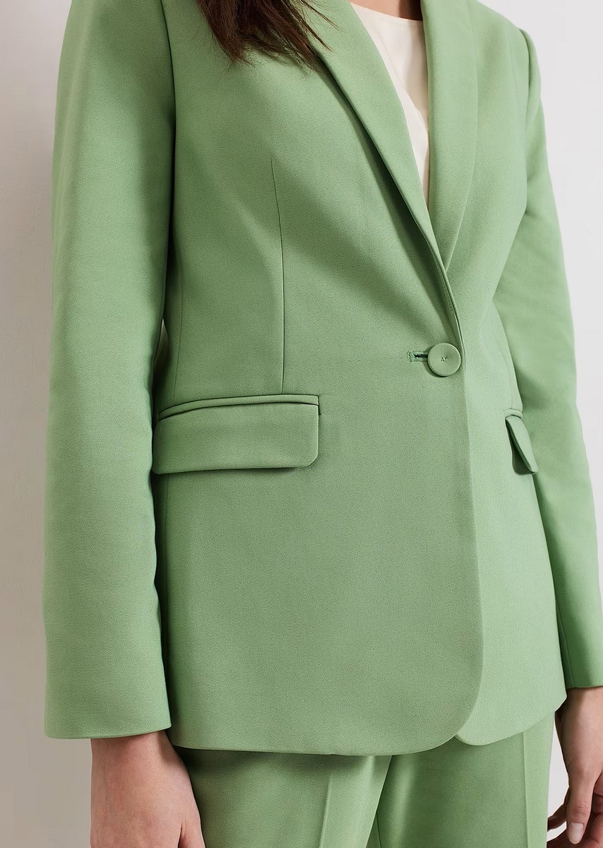 Phase Eight Γυναικείο Σακάκι από Βιώσιμο Βαμβάκι με Μονόκουμπο Κλείσιμο Regular Fit σε Πράσινο φωτογραφία