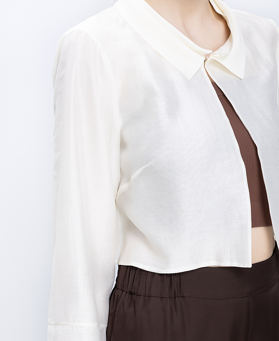 Diana D Γυναικείο Σακάκι Cropped Με Γιακά Και 3 4 Μανίκι Regular Fit φωτογραφία