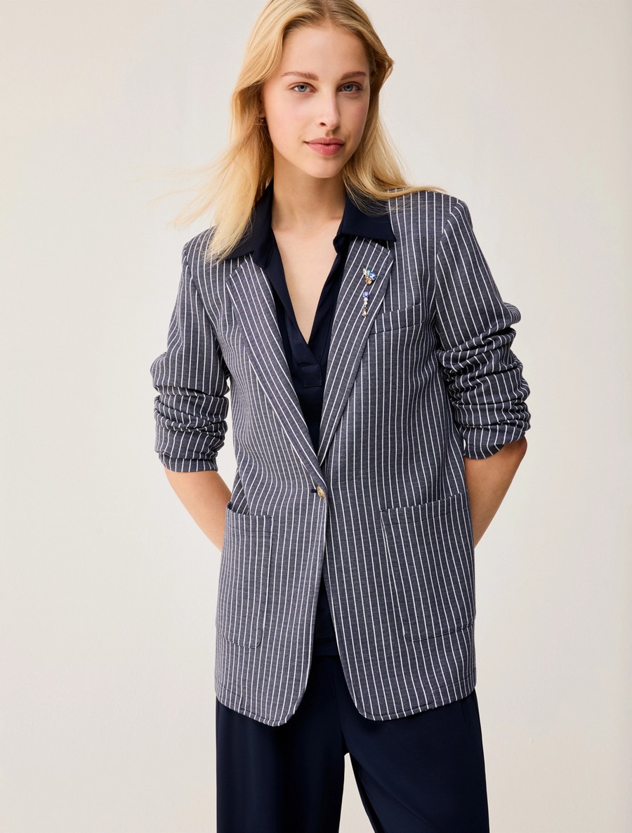 Penny Black Γυναικείο Σακάκι Jersey Pinstripe Straight Fit