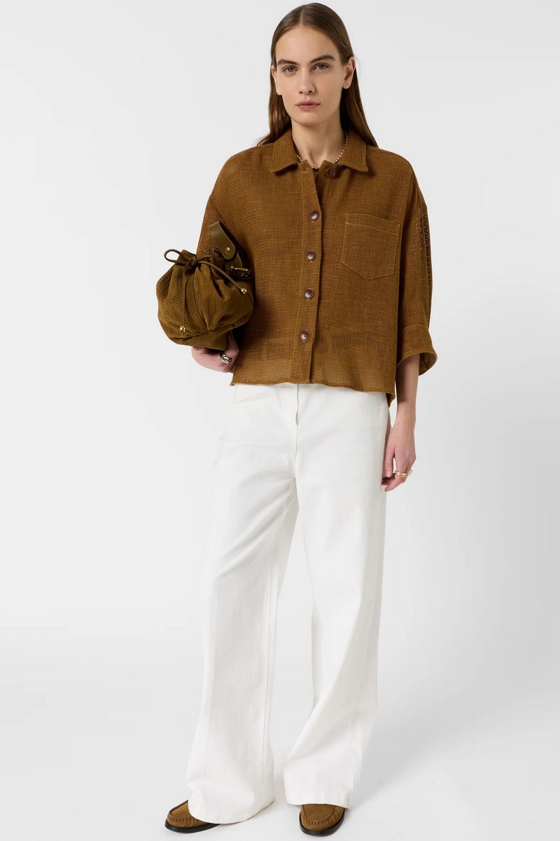 Gerard Darel Gerard Darel Γυναικείο Overshirt Loose Fit Με Openwork Ύφανση - 2