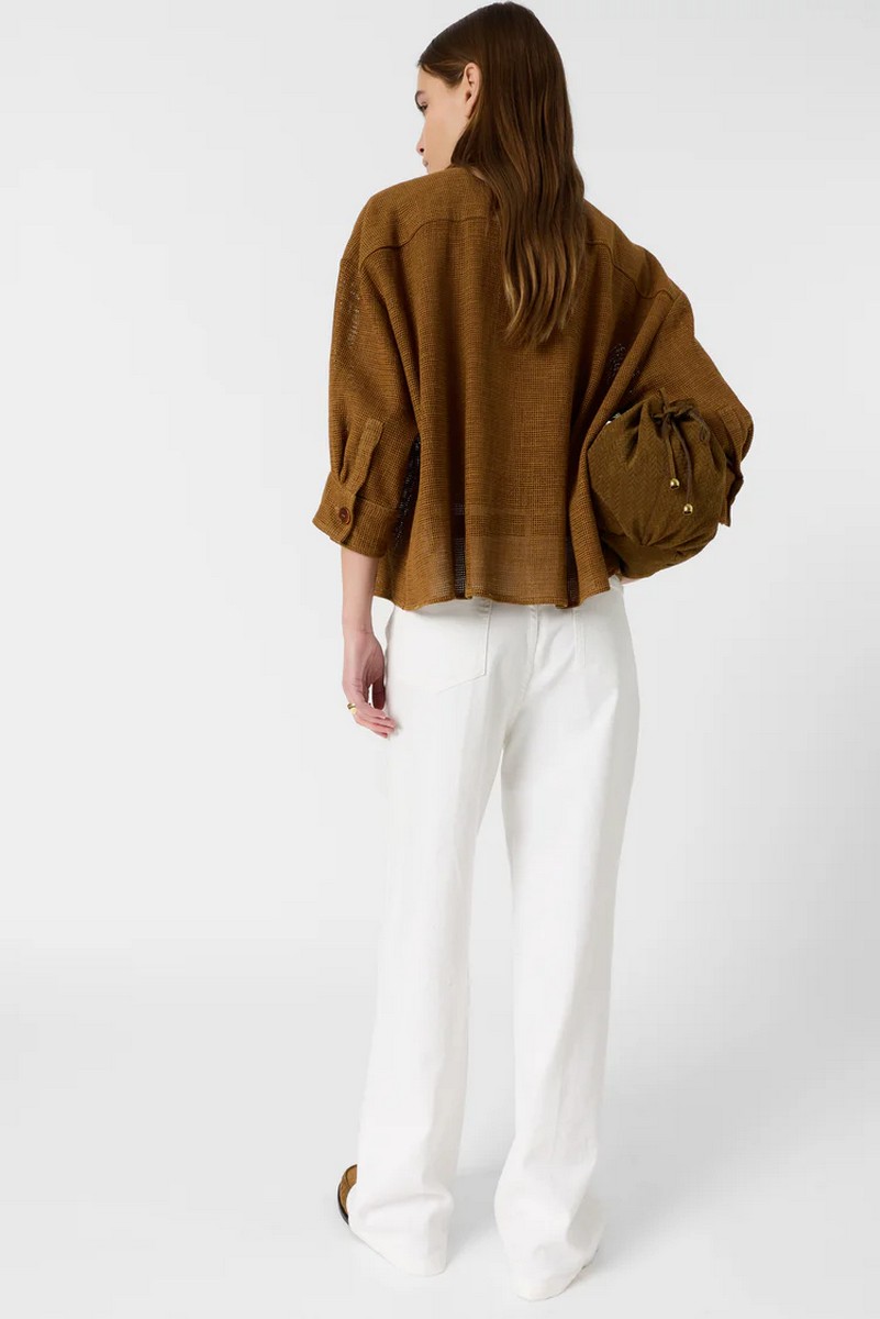 Gerard Darel Gerard Darel Γυναικείο Overshirt Loose Fit Με Openwork Ύφανση - 3
