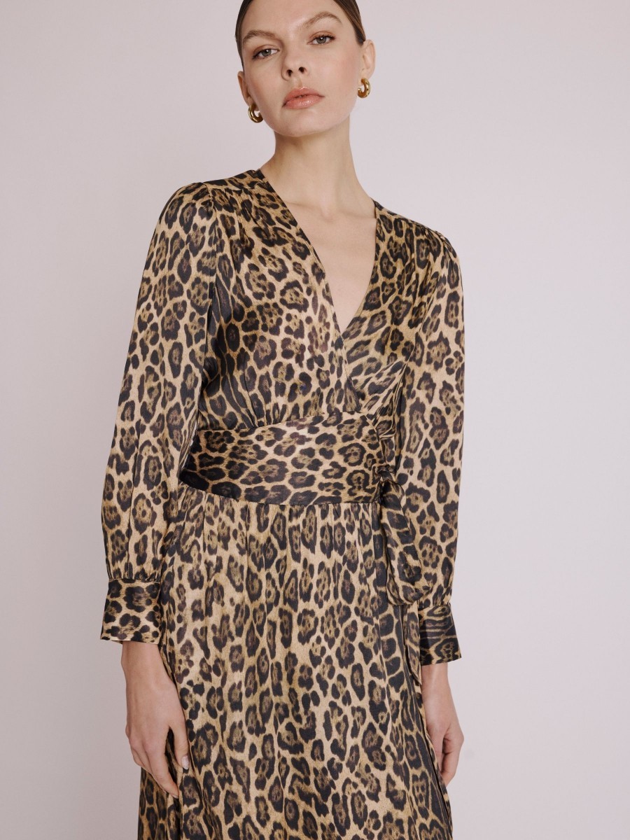 Berenice Κρουαζέ Γυναικείο Φόρεμα Maxi Leopard Print φωτογραφία