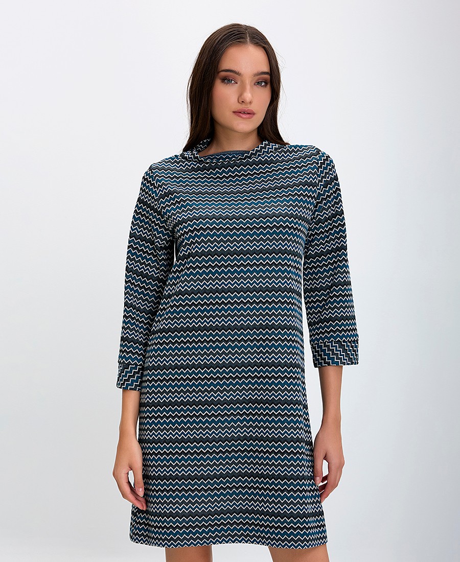 Γυναικείο Φόρεμα Mini Regular Fit Εμπριμέ