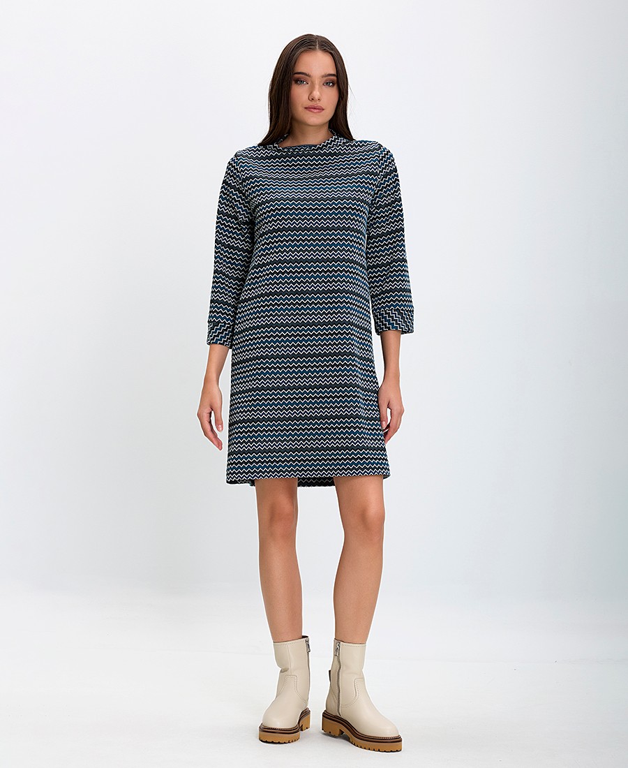 Laura Donini Γυναικείο Φόρεμα Mini Regular Fit Εμπριμέ - 2