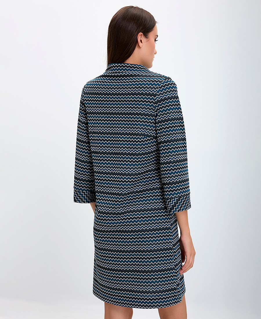 Laura Donini Γυναικείο Φόρεμα Mini Regular Fit Εμπριμέ - 3