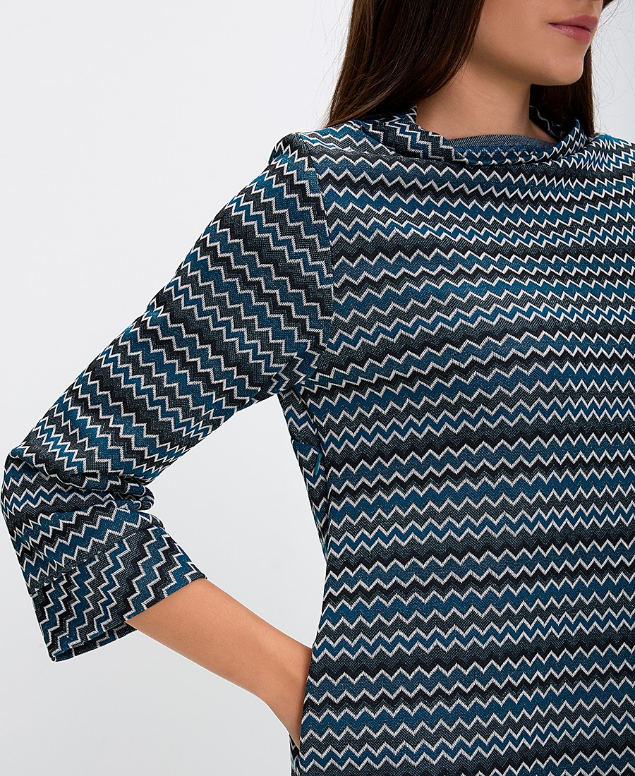 Laura Donini Γυναικείο Φόρεμα Mini Regular Fit Εμπριμέ - 4