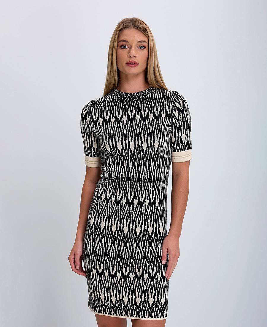 Gerry Weber Γυναικείο Κοντό Φόρεμα Πλεκτό με Ethnic Print