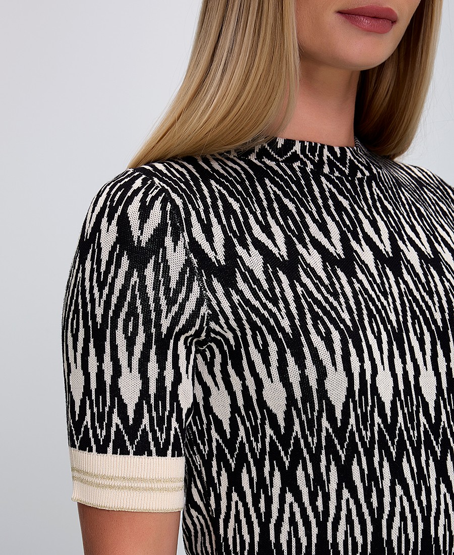 Gerry Weber Gerry Weber Γυναικείο Κοντό Φόρεμα Πλεκτό με Ethnic Print - 4