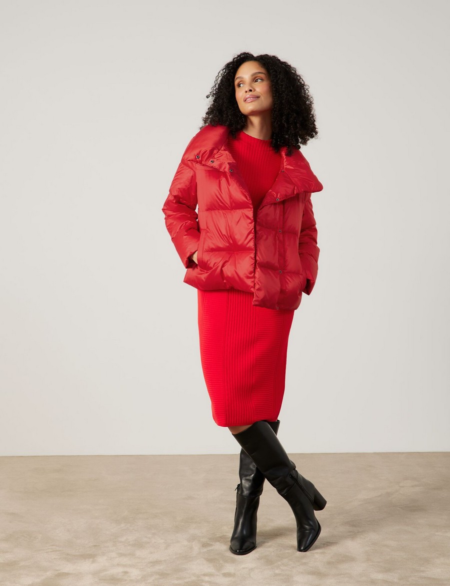 Gerry Weber Γυναικείο Πλεκτό Φόρεμα Figure-Skimming Fit Κόκκινο φωτογραφία