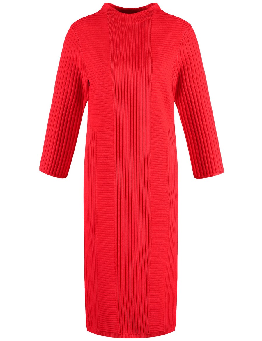 Gerry Weber Gerry Weber Γυναικείο Πλεκτό Φόρεμα Figure-Skimming Fit Κόκκινο - 4