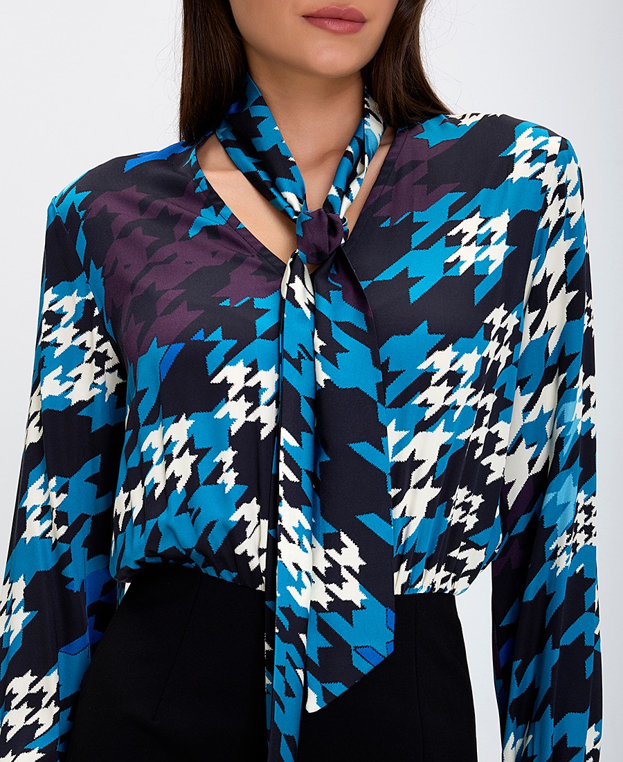 Harmont & Blaine Γυναικείο Φόρεμα Comfort Fit σε Εμπριμέ Μπλε φωτογραφία