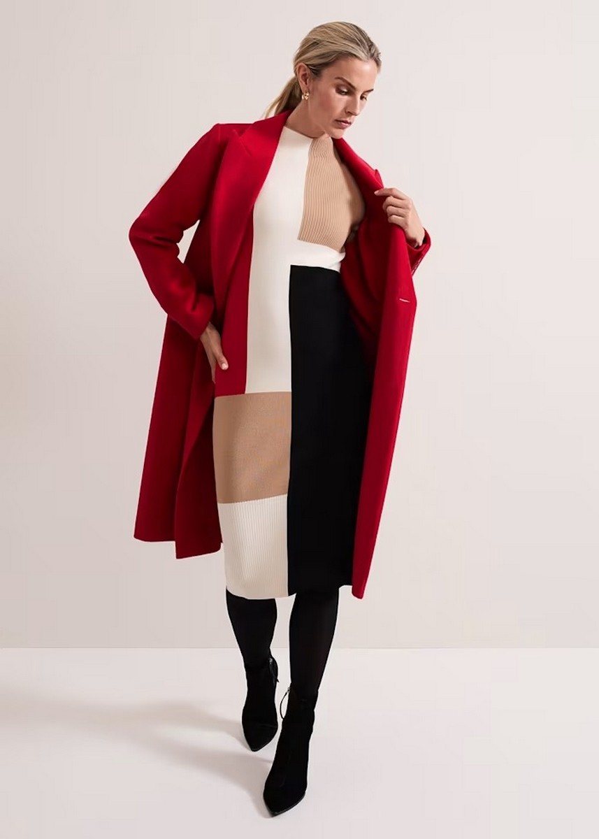 Phase Eight Γυναικείο Μίντι Φόρεμα Με Χρωματικά Μπλοκ φωτογραφία