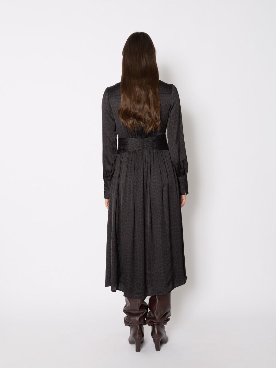 Berenice Γυναικείο Φόρεμα Long Animal Print Και V Λαιμόκοψη φωτογραφία