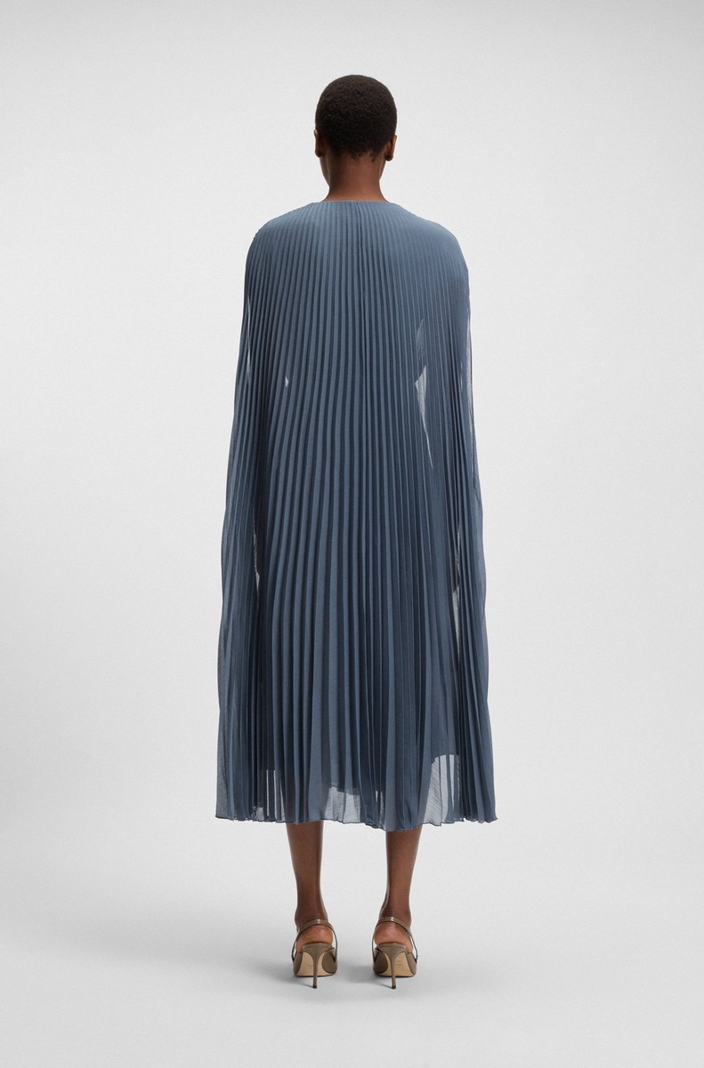 Boss Γυναικείο Φόρεμα Regular Fit Crinkle Chiffon Με Ζώνη φωτογραφία