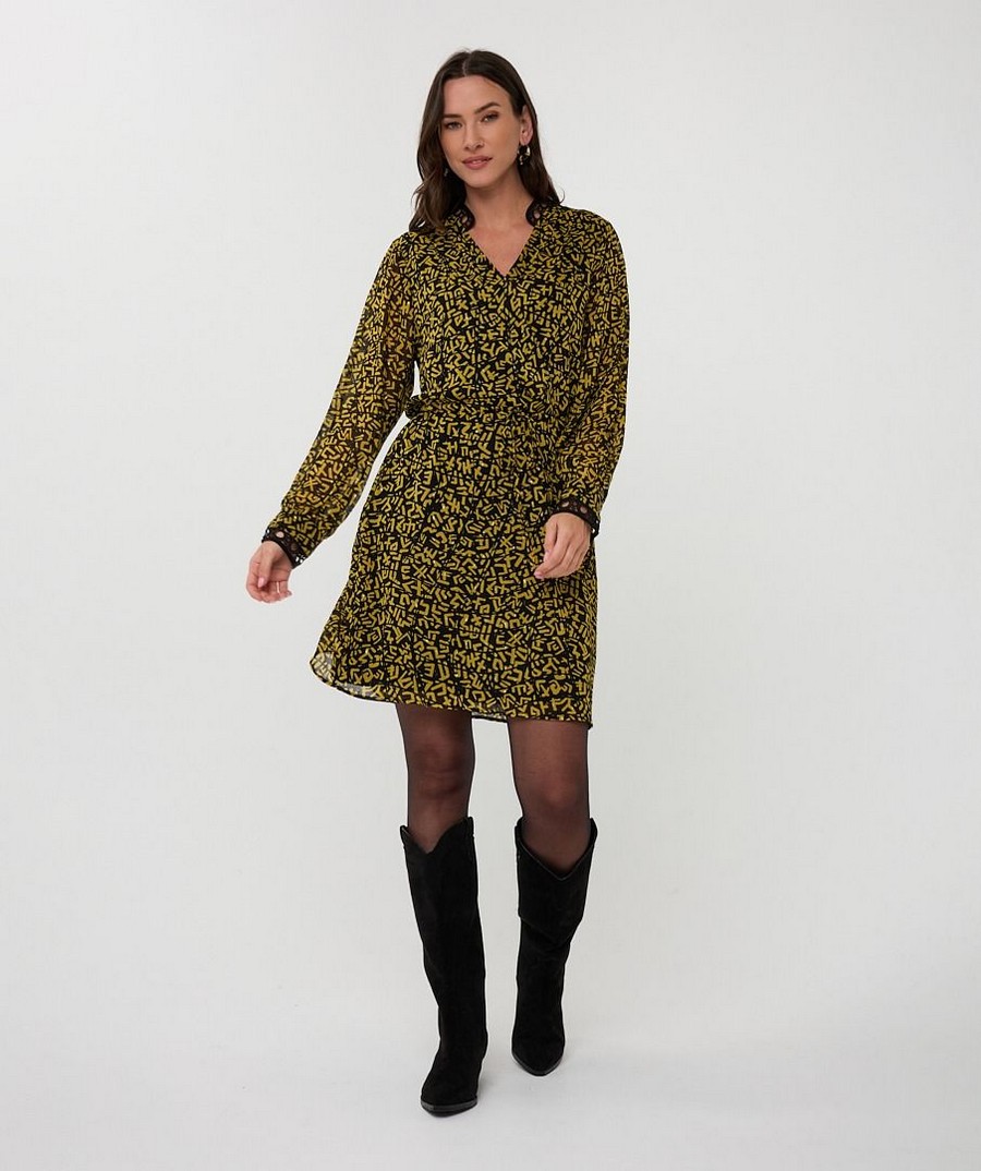 EsQualo Γυναικείο Σεμιζιέ Dress Unified SJ Με Γραφικό Print φωτογραφία