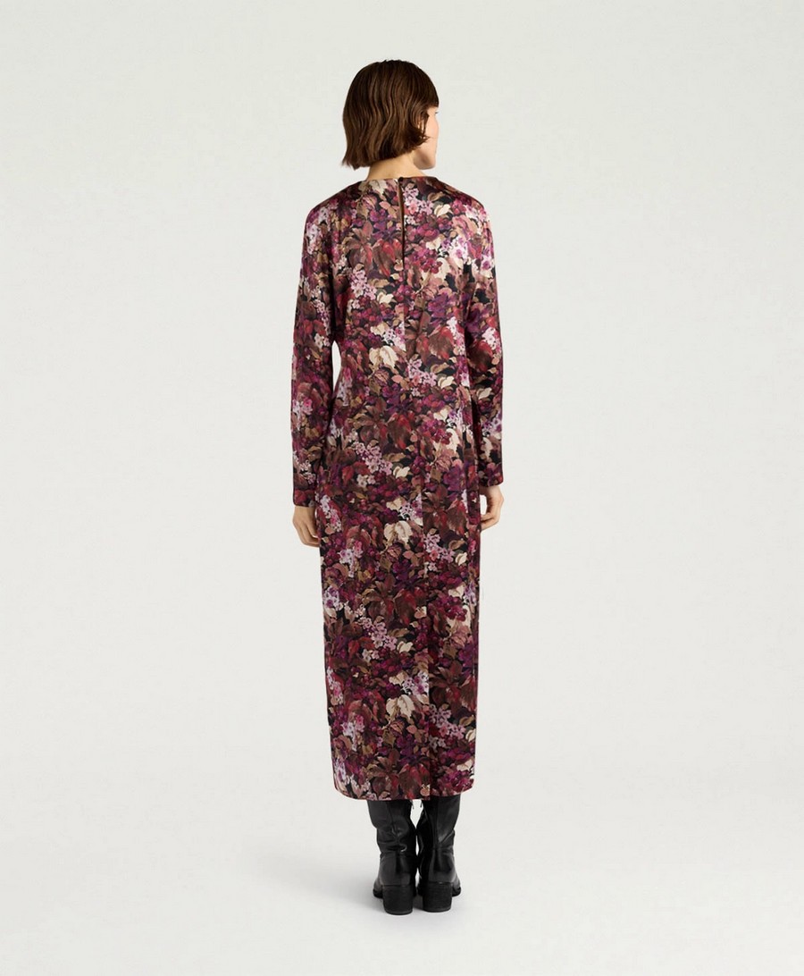 Momoni Γυναικείο Φόρεμα Regular Fit Μεταξωτό Με Print Σατέν φωτογραφία